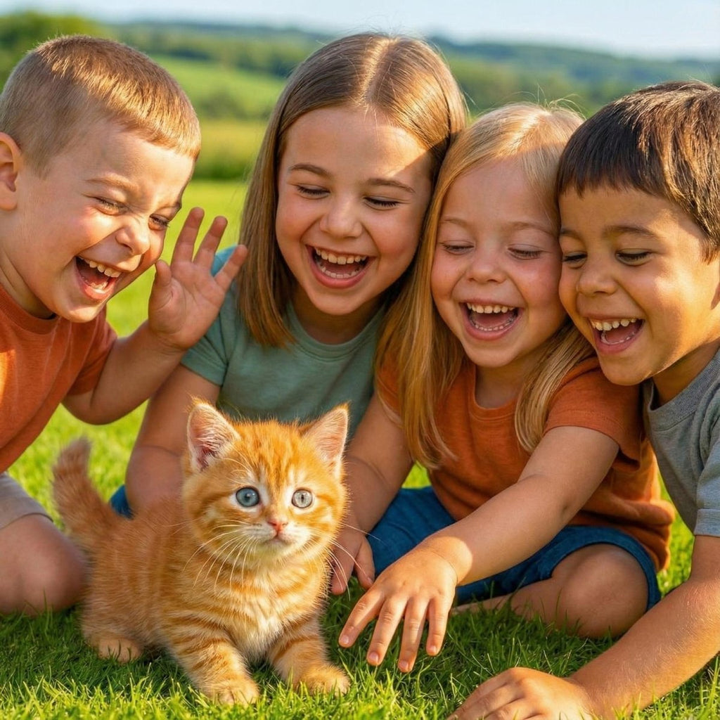 Interactive Orange Tabby Robot Kitten – Realistic Walking and Meowing Electronic Pet Toy