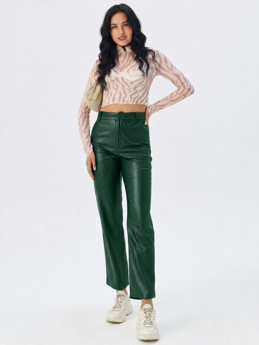 Pantaloni in ecopelle Noctra