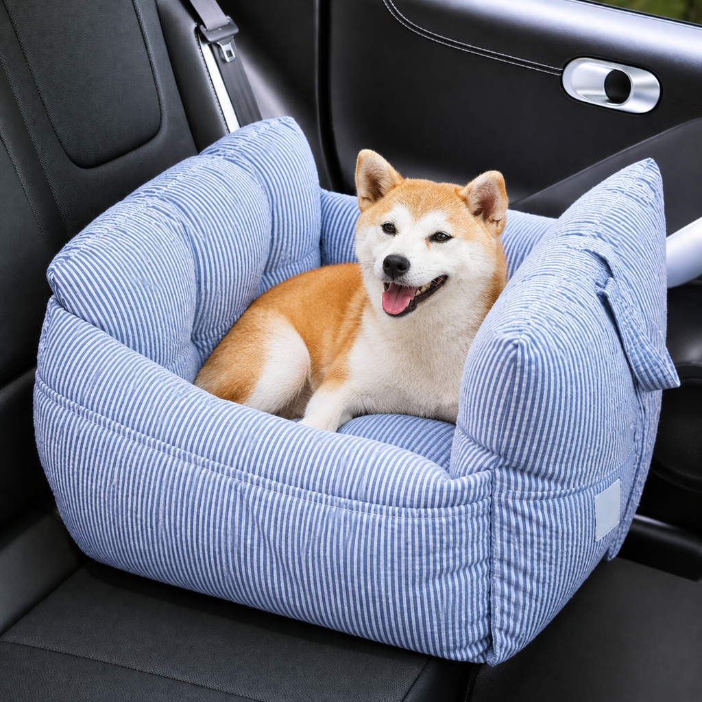 Auto-Hundebett für sicheres Reisen – Bequemer Autositz für Haustiere auf der Rückbank und für tägliche Fahrten