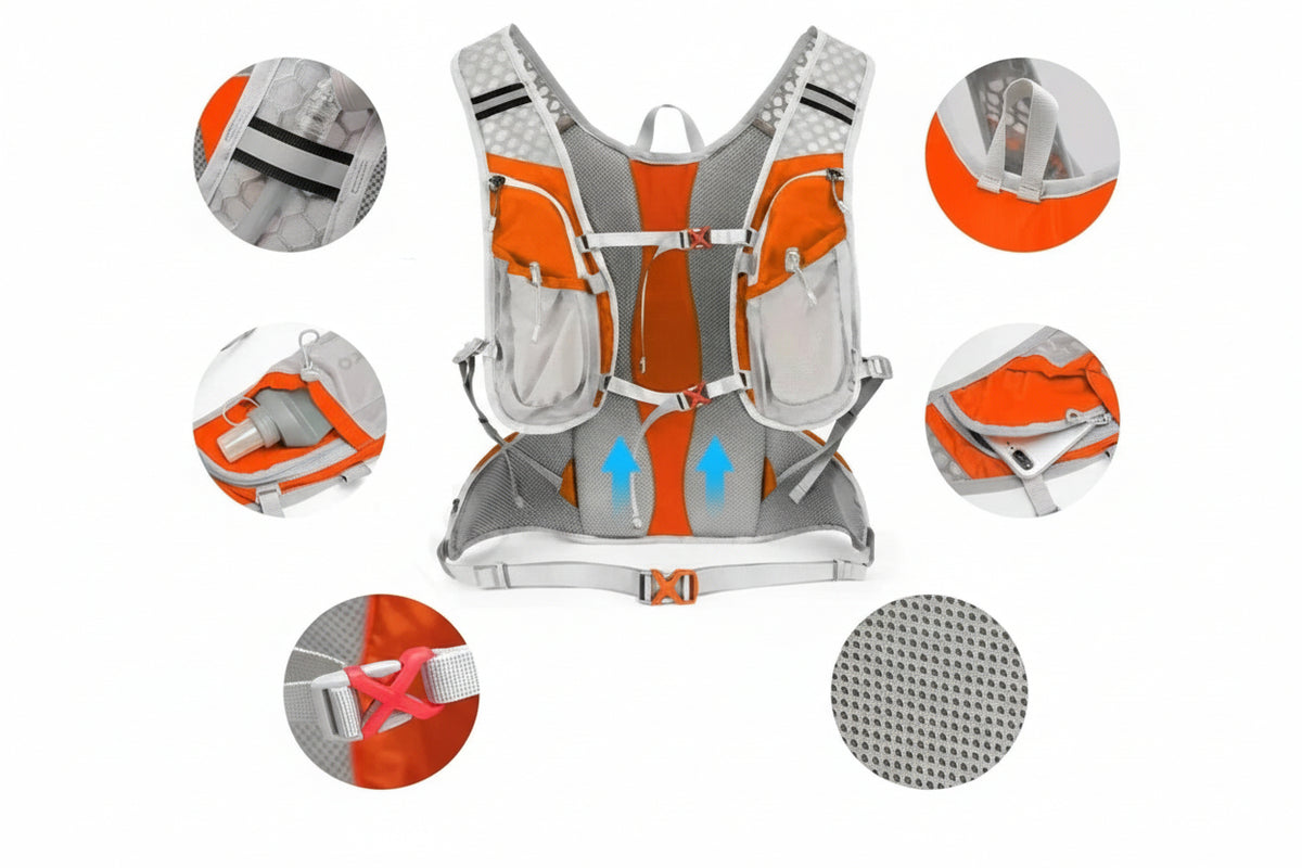 Sac à dos imperméable ultraléger avec poche à eau intégrée – Sac d’hydratation pour la randonnée, le vélo et les aventures en plein air