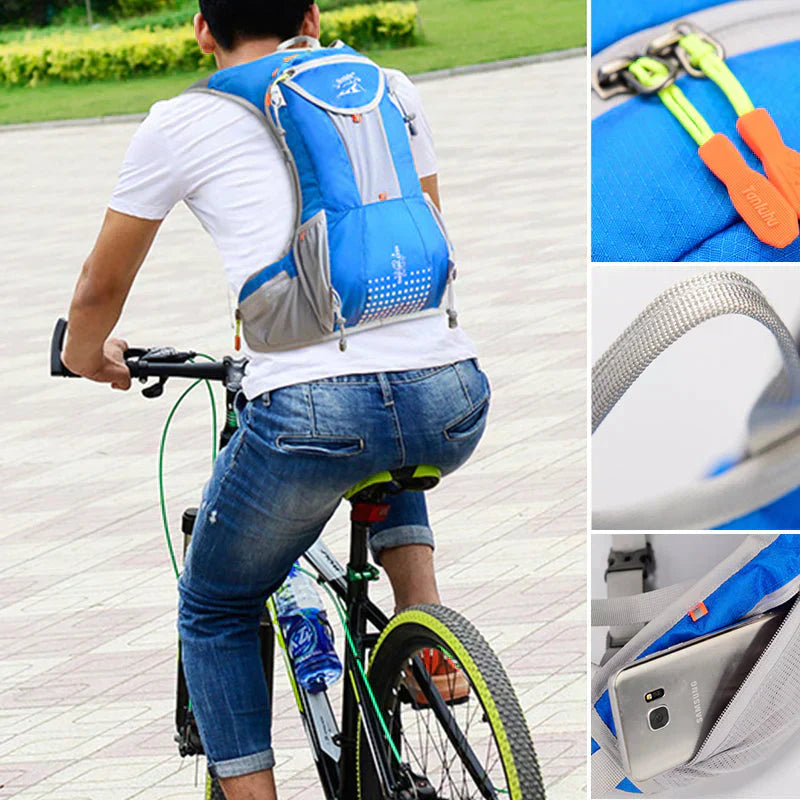 Sac à dos imperméable ultraléger avec poche à eau intégrée – Sac d’hydratation pour la randonnée, le vélo et les aventures en plein air