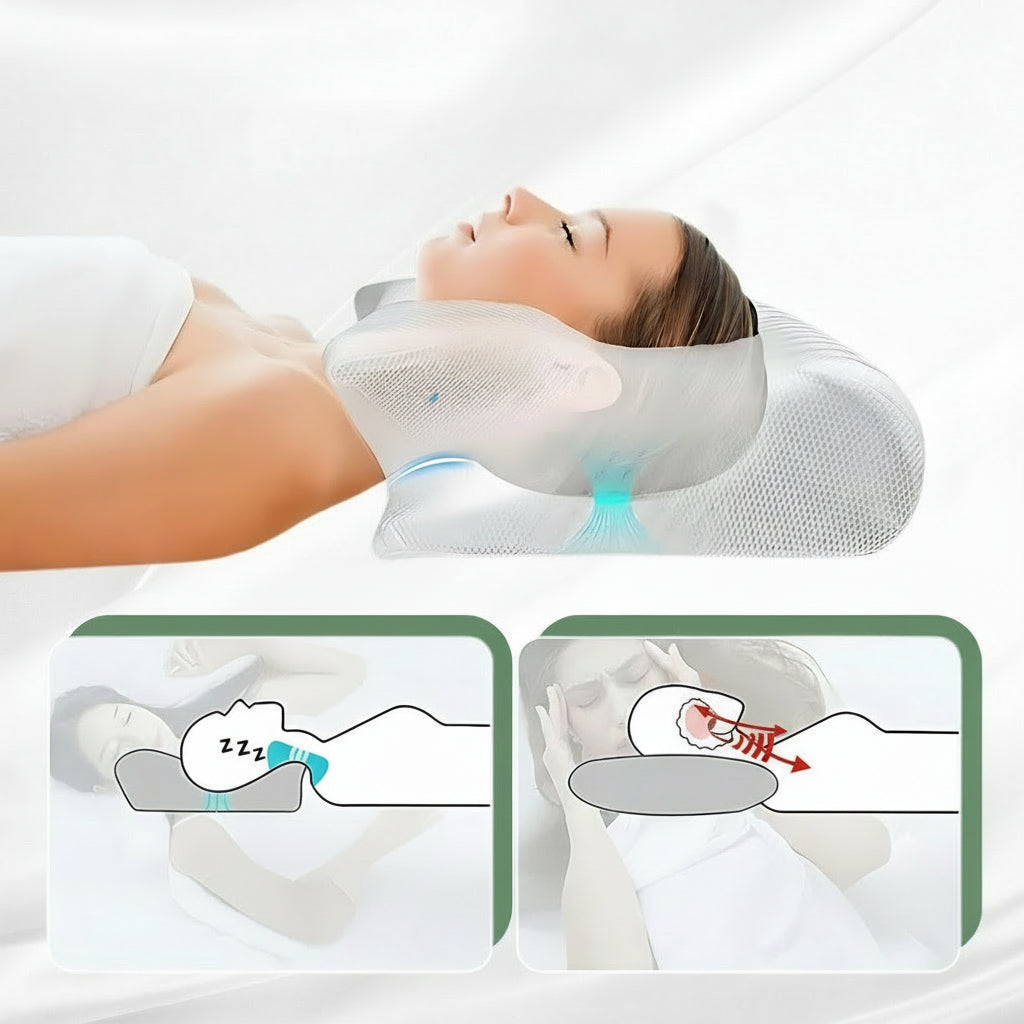 Oreiller orthopédique ergonomique pour soulager les douleurs au cou et au dos - Mousse à mémoire de forme offrant un soutien optimal pour un meilleur sommeil