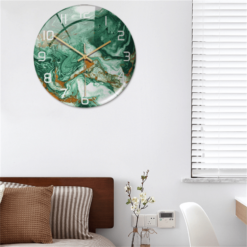 Marble-Style Wall Clock for Modern Home Decor – Elegant Decorative Timepiece for Living Room, Office and Bedroom