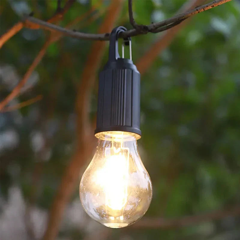 Ampoule LED vintage rechargeable et étanche - Parfaite pour le camping, le jardin et la maison