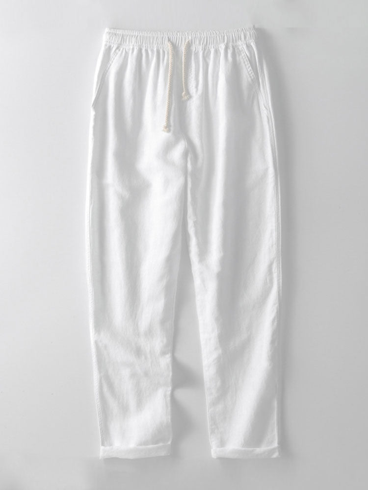 Conjunto de estilo lino para hombre para el verano - Conjunto a juego de camisa y pantalones cortos para vacaciones y ocasiones informales