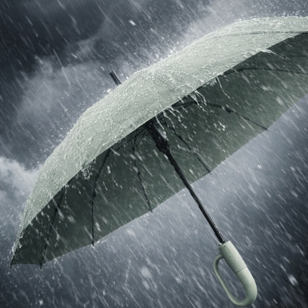 Paraguas de tormenta superresistente al viento