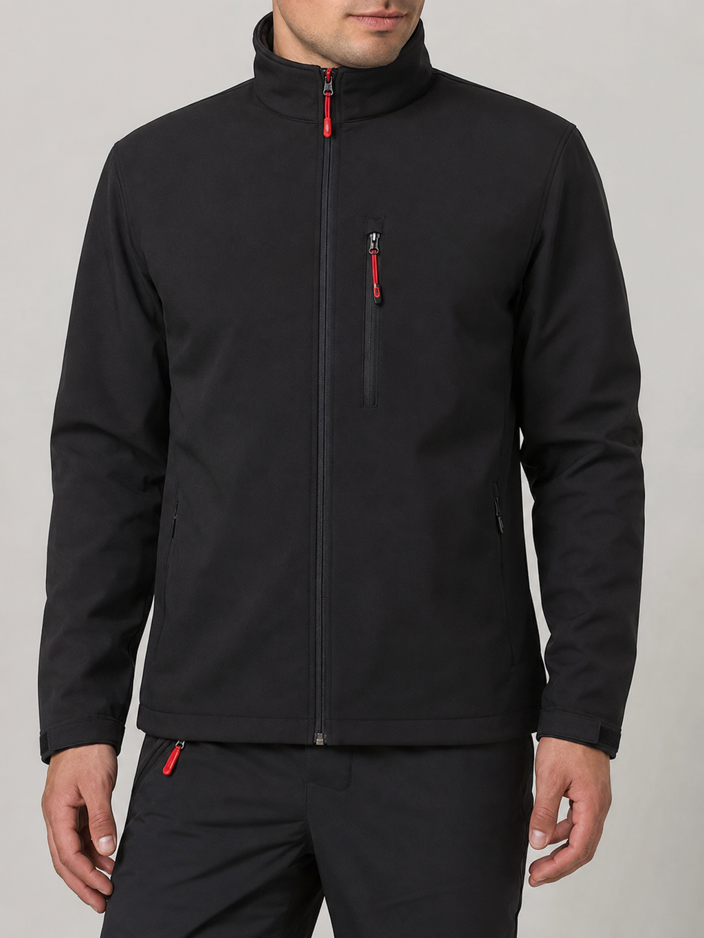 Veste zippée pour homme avec traitement déperlant et col