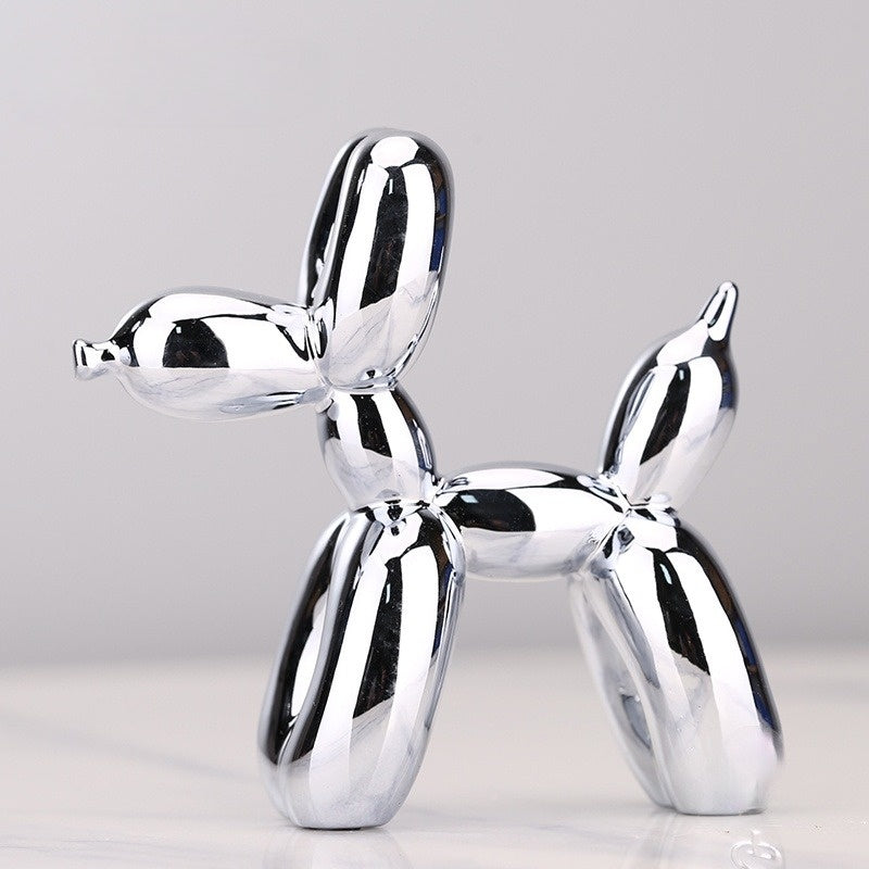 Escultura artística de perro globo para la decoración moderna del hogar – Figura decorativa divertida para la sala de estar, la oficina y las estanterías