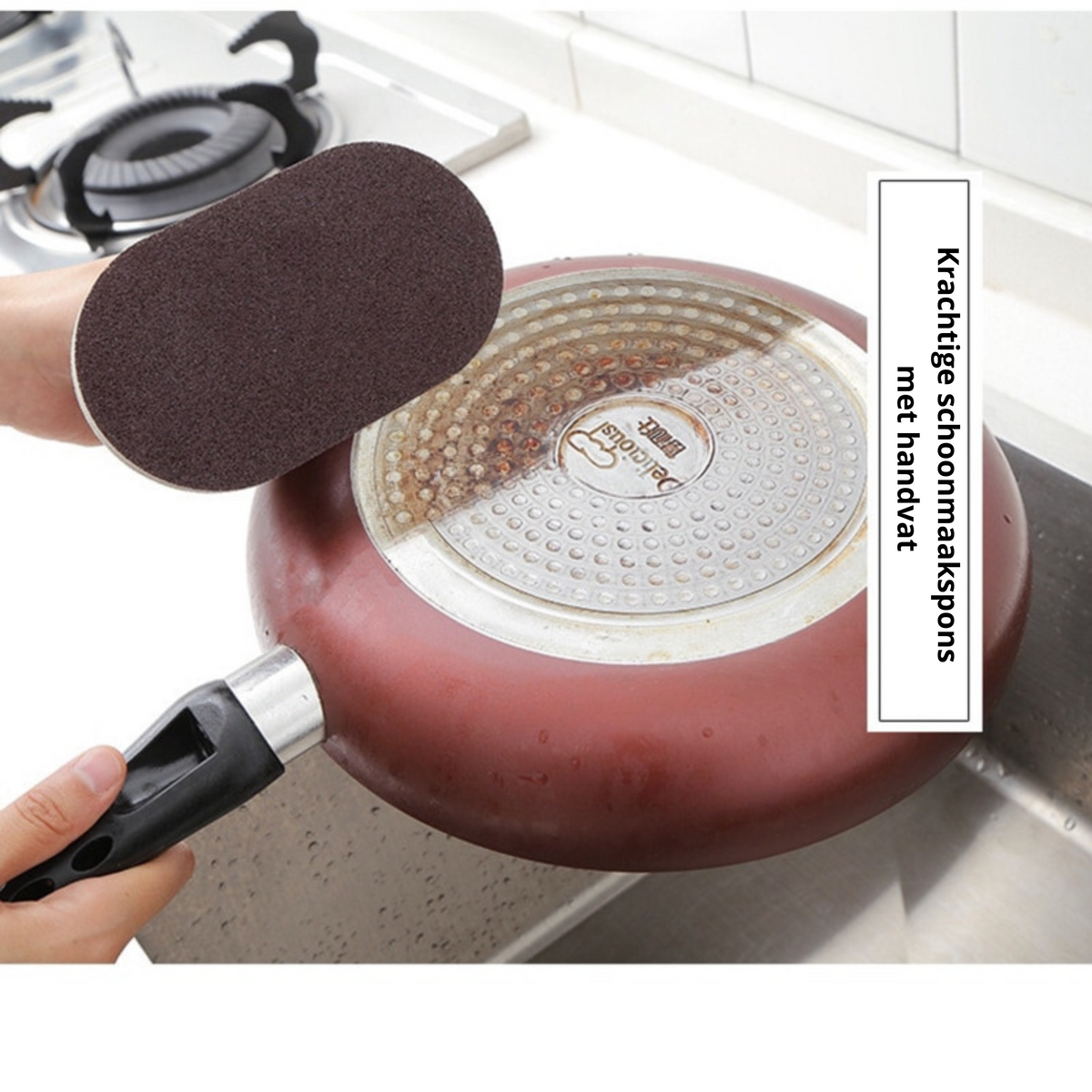 Éponge de nettoyage ultra-durable pour un nettoyage en profondeur – Tampon à récurer robuste pour la cuisine, la salle de bains et la maison
