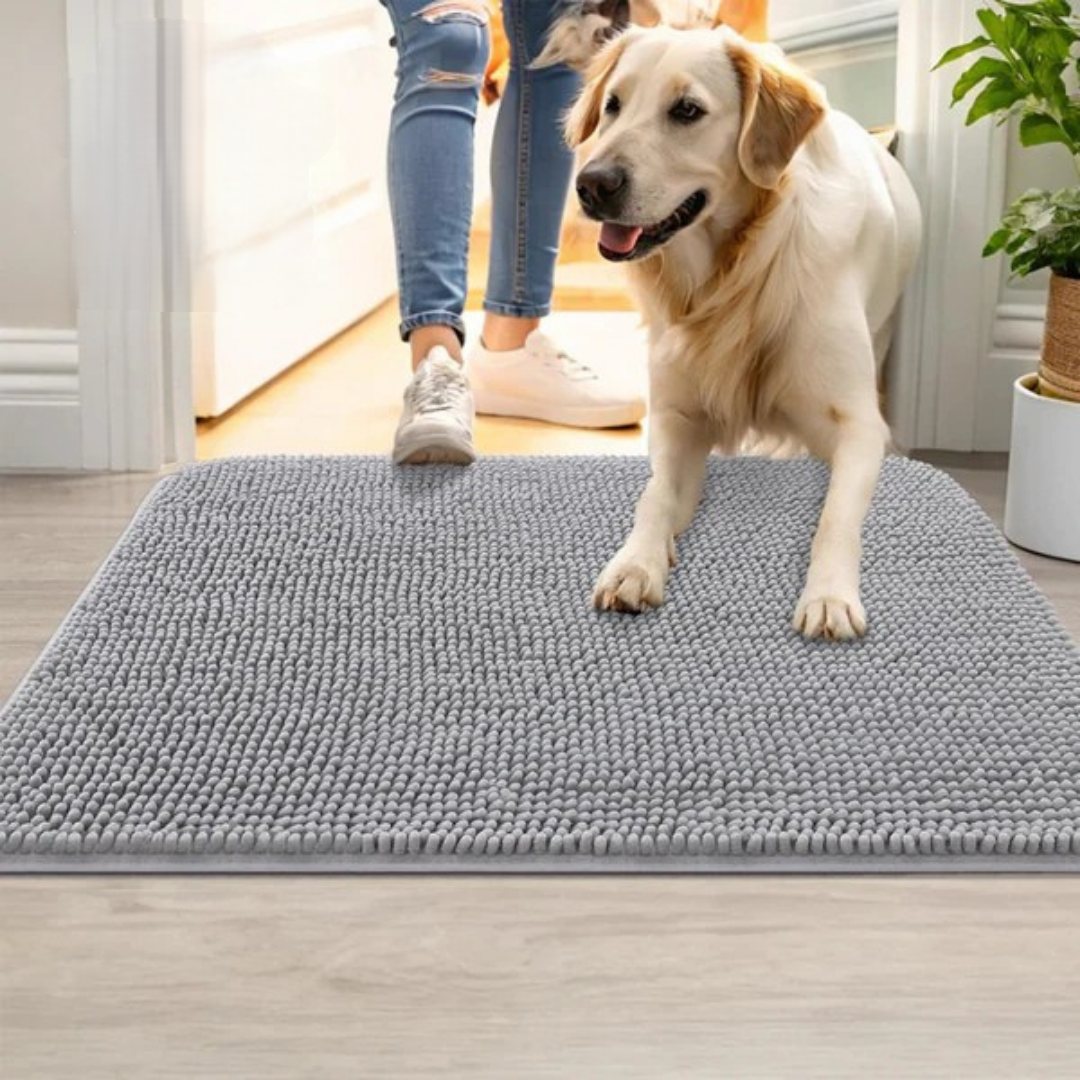 Ultra-Absorbent Dog Mat for Wet Paws – Fast-Drying Floor Protector for Entrances, Crates and Pet Areas