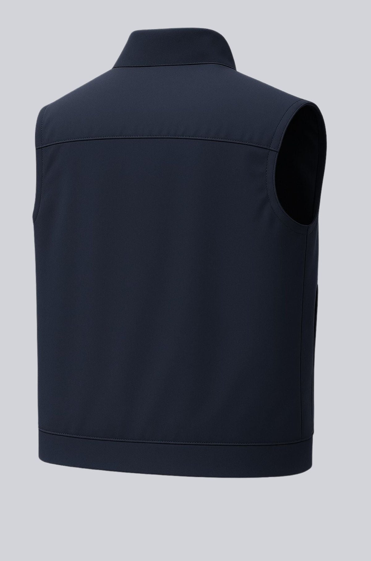 Noah – Men's Navy Blue Casual Stand Collar Vest