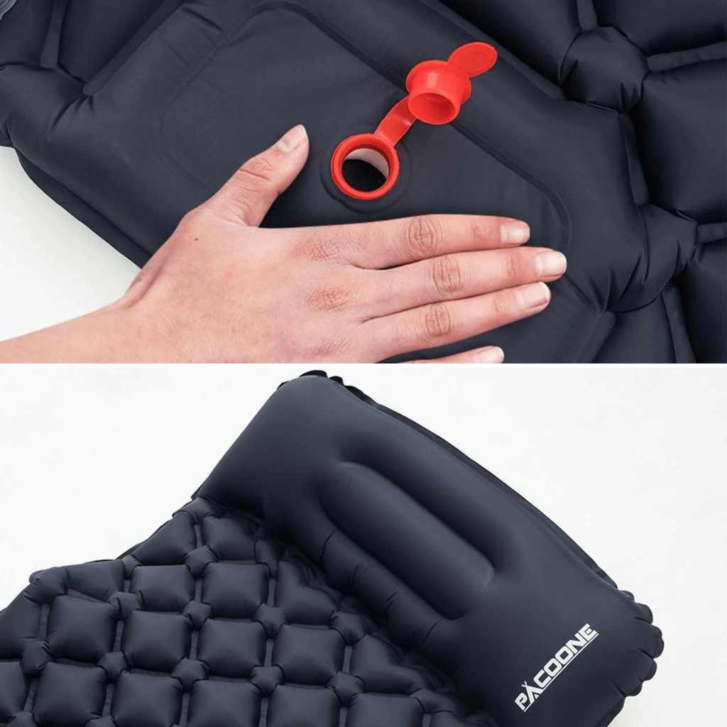 Materassino ultraleggero impermeabile con pompa integrata – Materasso da campeggio compatto per viaggi all'aperto, escursioni e trekking