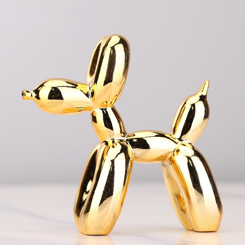 Escultura artística de perro globo para la decoración moderna del hogar – Figura decorativa divertida para la sala de estar, la oficina y las estanterías