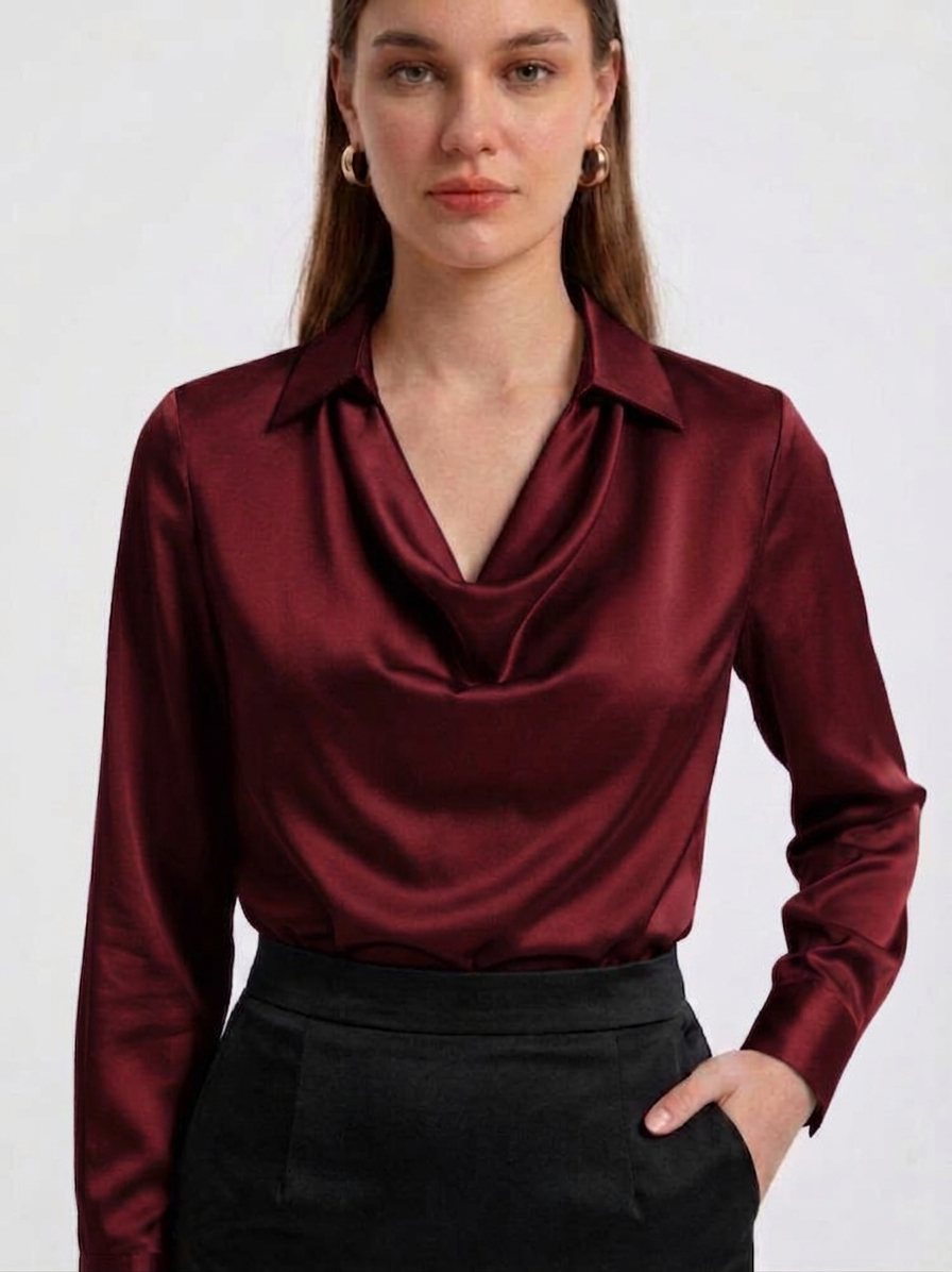 Blusa de tacto sedoso