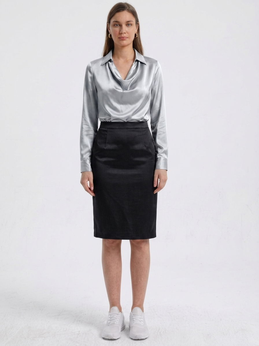 Blusa de tacto sedoso