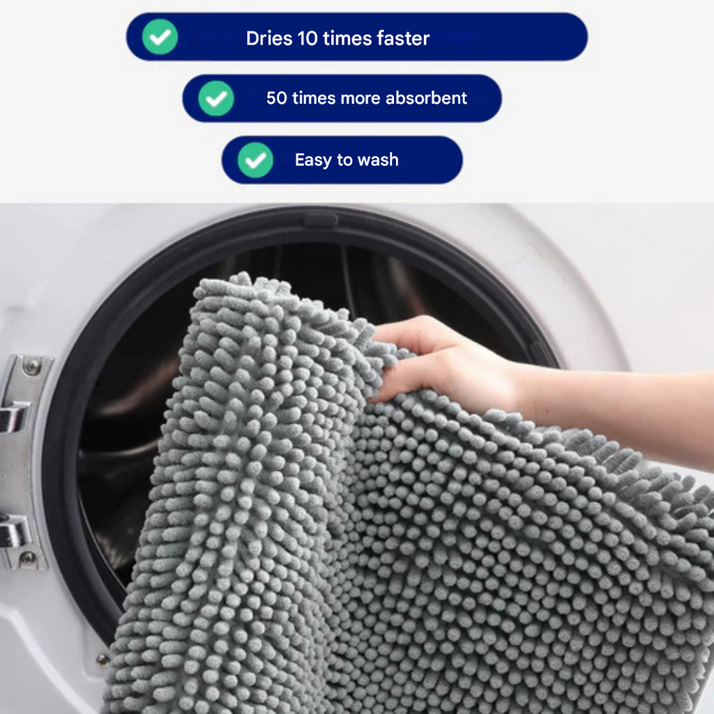 Ultra-Absorbent Dog Mat for Wet Paws – Fast-Drying Floor Protector for Entrances, Crates and Pet Areas