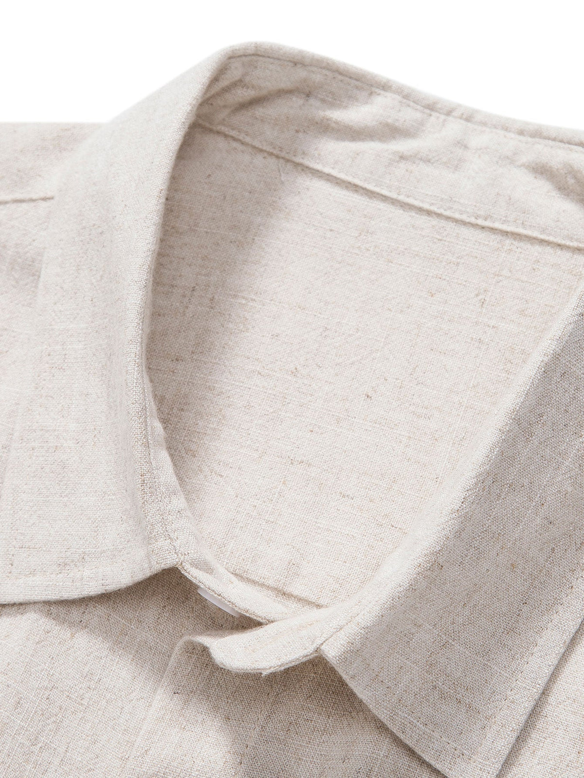 Conjunto de estilo lino para hombre para el verano - Conjunto a juego de camisa y pantalones cortos para vacaciones y ocasiones informales