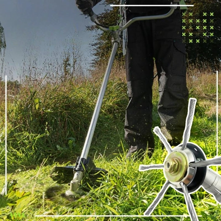 Durable Steel Wire Grass Trimmer Head – Heavy-Duty Universal Fit for Precise Lawn Edge Cutting