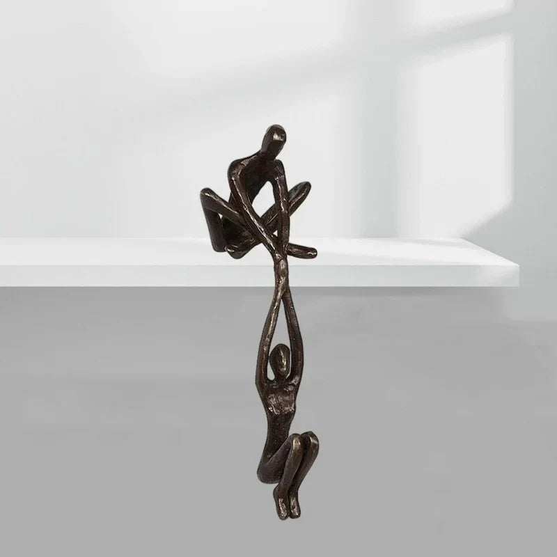 Skulptur ewiger Liebe und Stärke – Moderne Harzfigur für die Wohndekoration | Symbolisches Ornament und Geschenkstück