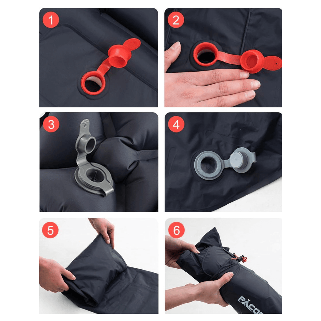 Materassino ultraleggero impermeabile con pompa integrata – Materasso da campeggio compatto per viaggi all'aperto, escursioni e trekking