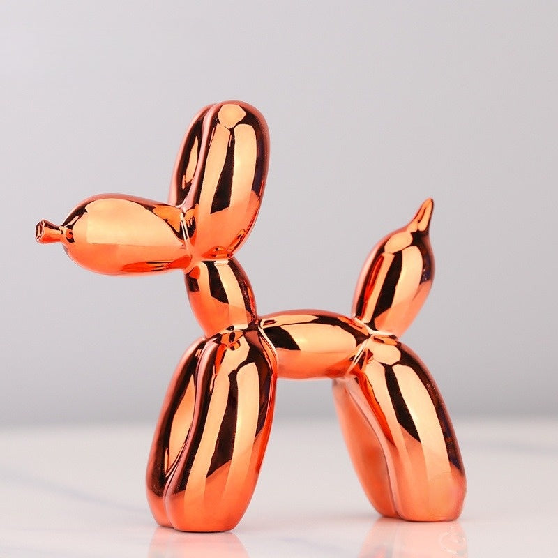 Escultura artística de perro globo para la decoración moderna del hogar – Figura decorativa divertida para la sala de estar, la oficina y las estanterías