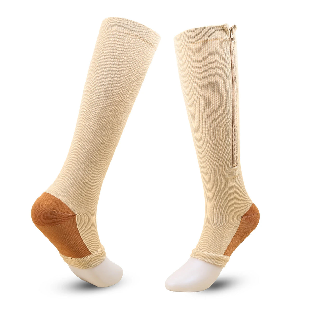 Aliya Home ZipFit Compression Socks 20-30 mmHg Support Stockings