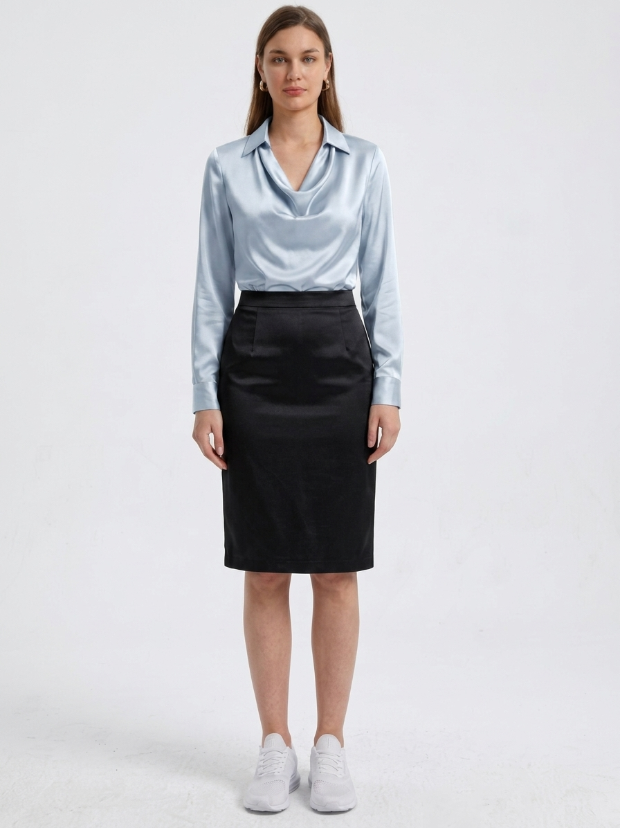 Blusa de tacto sedoso