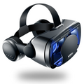 Casque VR intelligent avec écouteurs intégrés – Lentilles réglables, large champ de vision et compatibilité universelle avec les téléphones | Expérience 3D immersive pour iPhone et Android