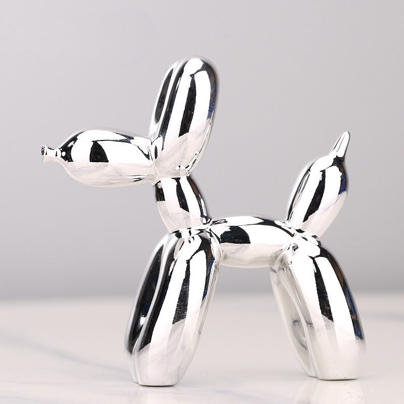 Escultura artística de perro globo para la decoración moderna del hogar – Figura decorativa divertida para la sala de estar, la oficina y las estanterías
