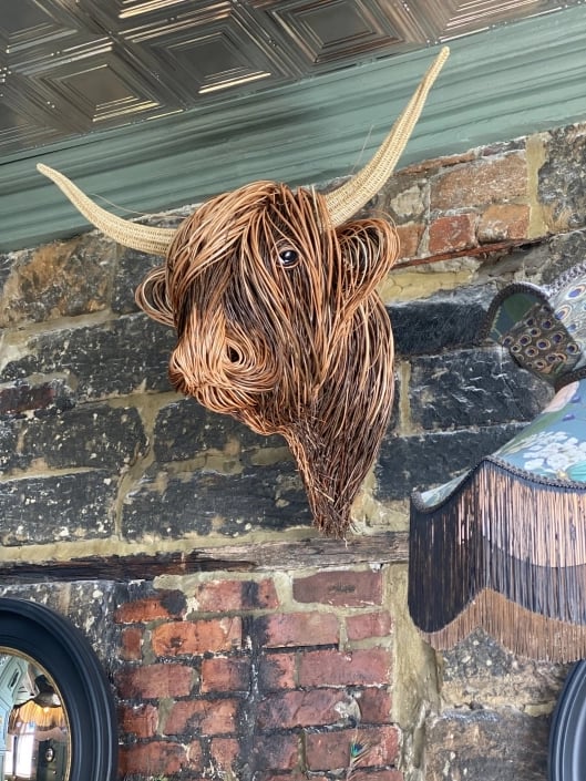 Bowie-Kuh-Wandkunstskulptur