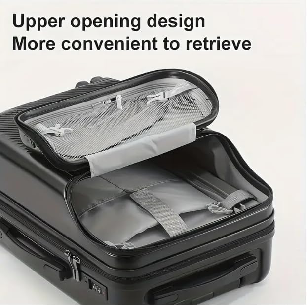 Hard Shell Cabin Suitcase with Cup Holder and USB Port – Carry-On Luggage with TSA Lock for Smart Travel