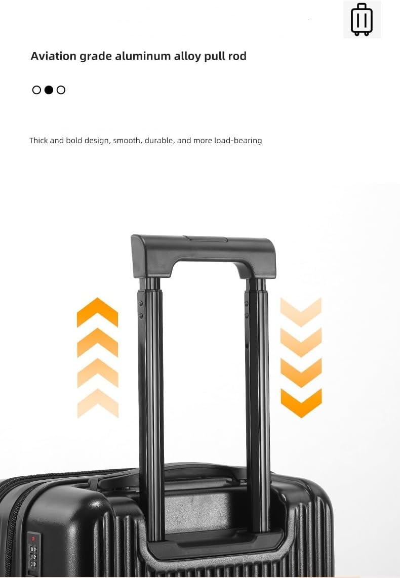 Hard Shell Cabin Suitcase with Cup Holder and USB Port – Carry-On Luggage with TSA Lock for Smart Travel