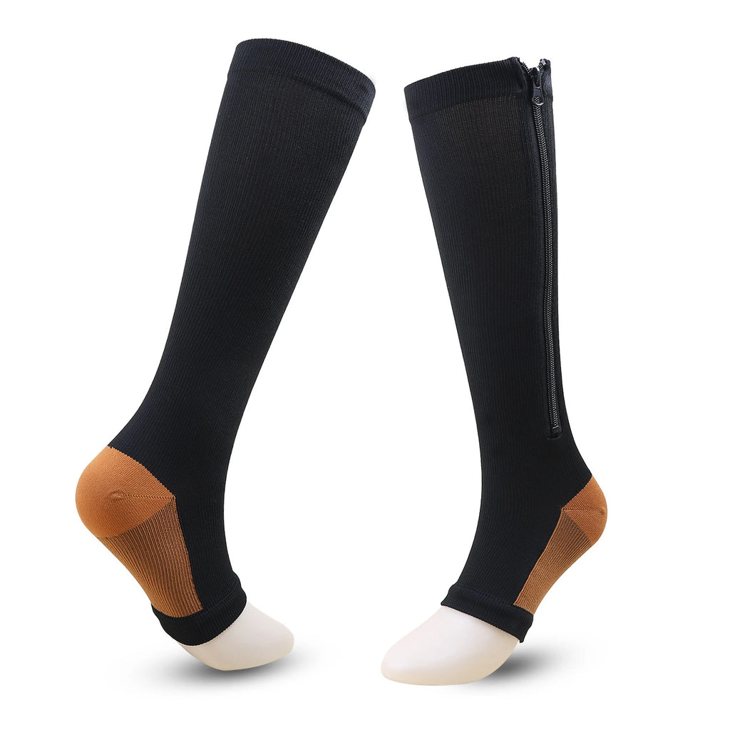 Aliya Home ZipFit Compression Socks 20-30 mmHg Support Stockings