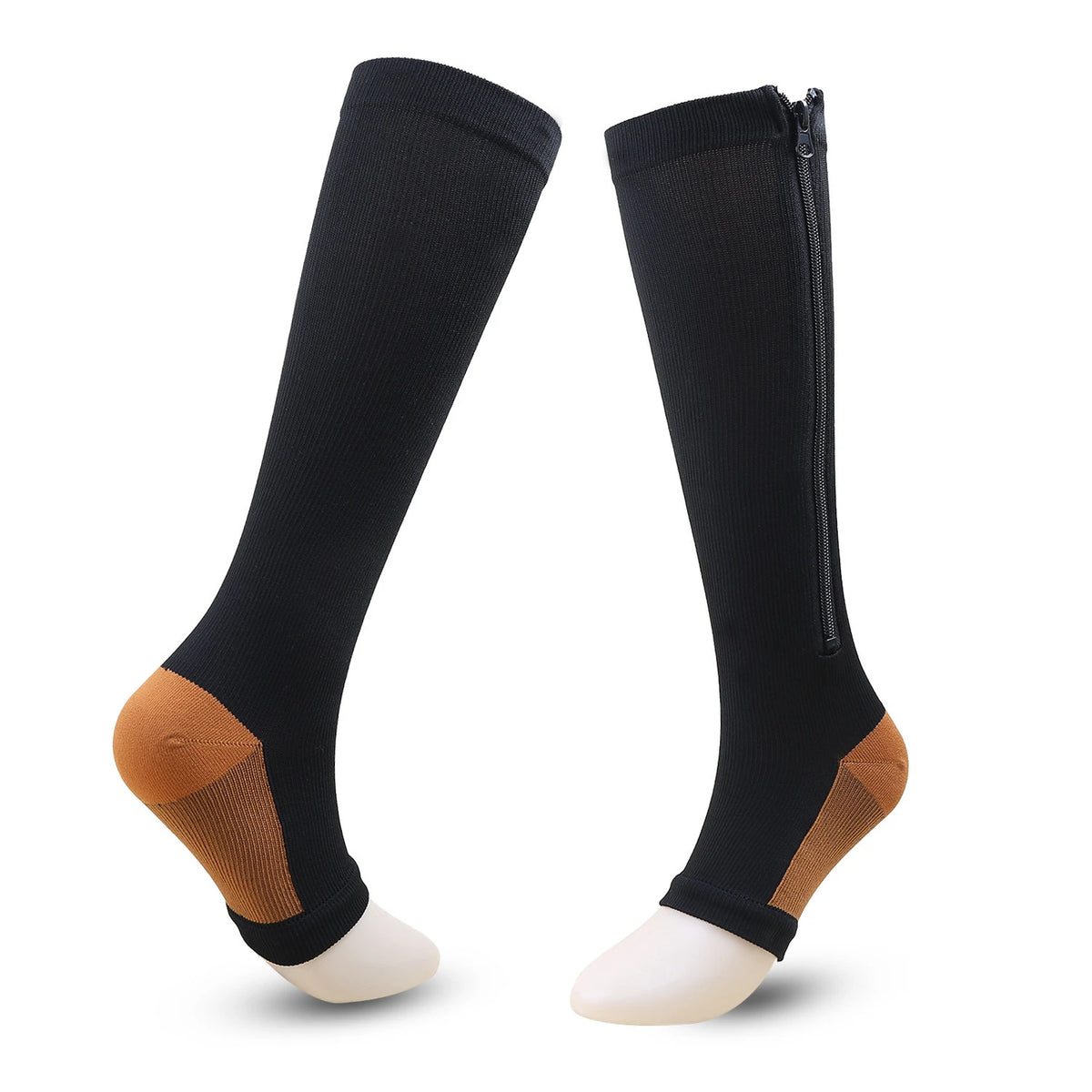 Aliya Home ZipFit Compression Socks 20-30 mmHg Support Stockings
