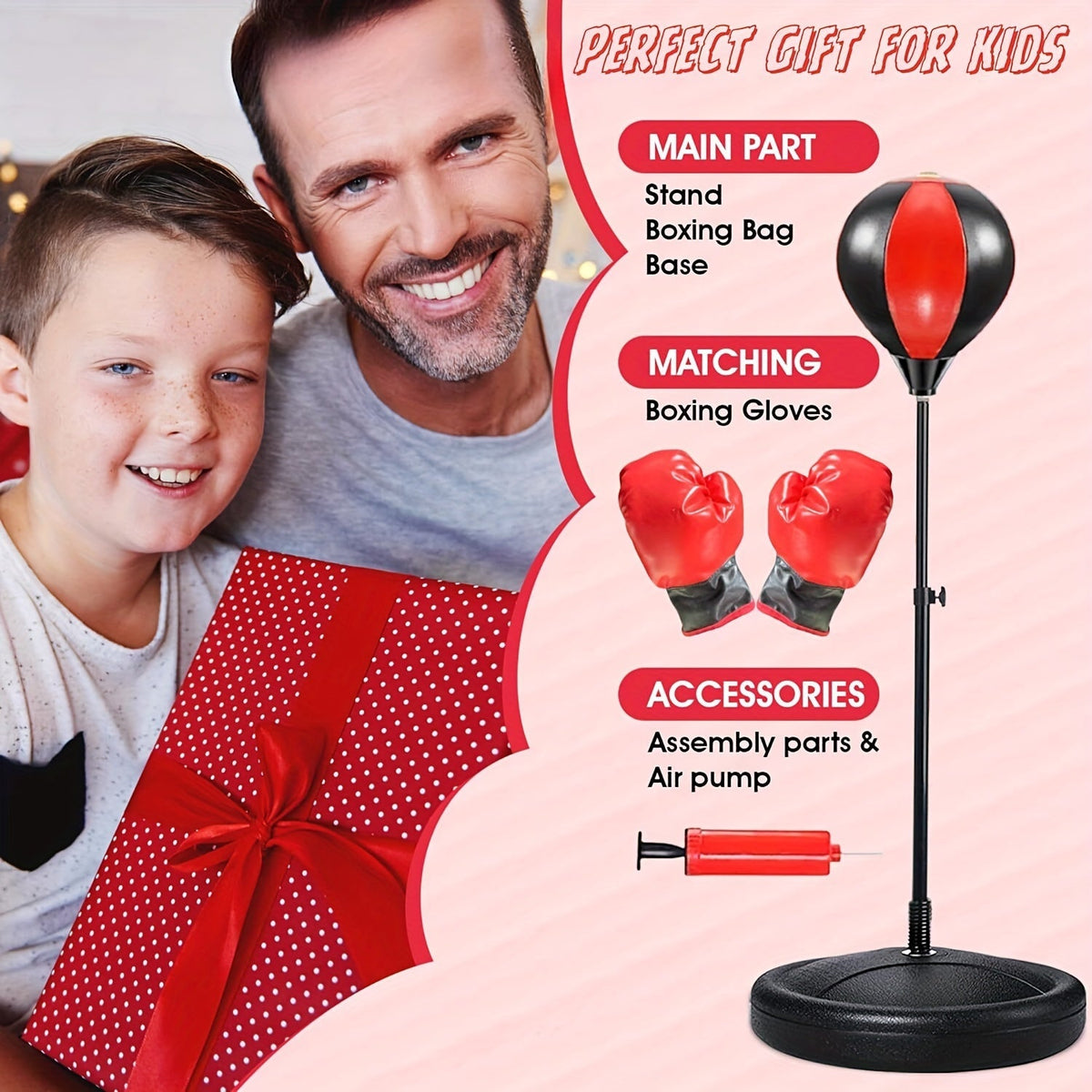 Junior Punch Bag Set for Kids – Boxing Training Equipment for Active Play, Fitness and Coordination Practice