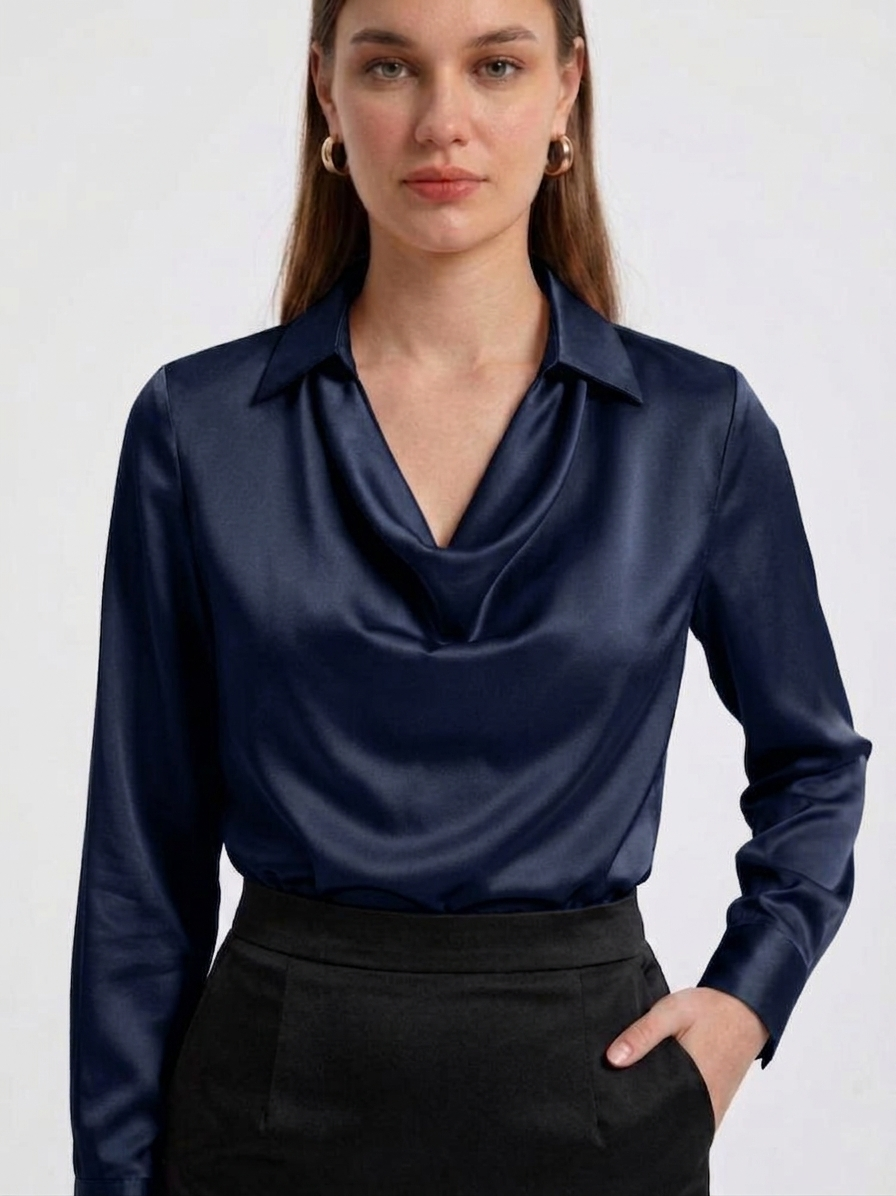 Blusa de tacto sedoso