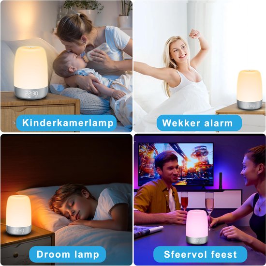 Aufwachlicht mit natürlichem Weckton – Sonnenaufgangssimulationslampe für einen sanften Morgenablauf und bessere Schlafgewohnheiten