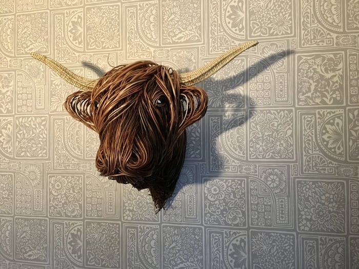 Bowie-Kuh-Wandkunstskulptur