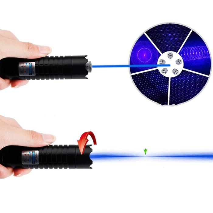 Leistungsstarke Laserlampe für Outdoor- und Gebrauchszwecke – wiederaufladbares Licht mit fokussiertem Strahl für Camping, Wandern und Notfallsituationen