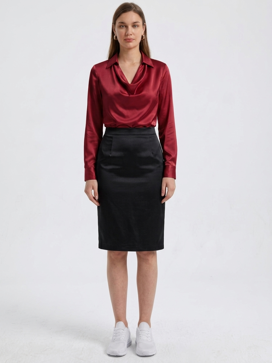 Blusa de tacto sedoso