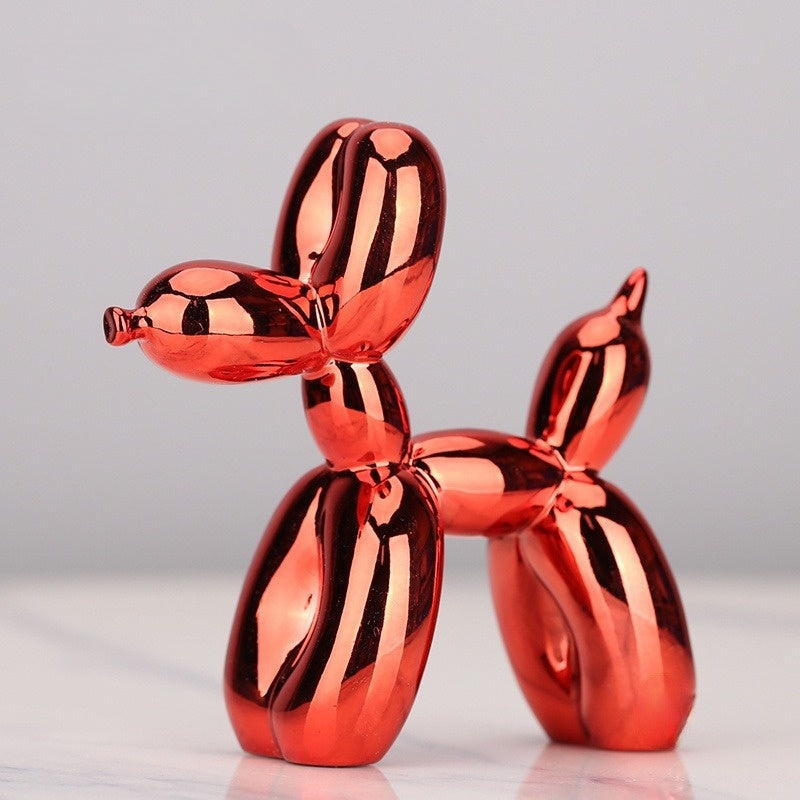 Escultura artística de perro globo para la decoración moderna del hogar – Figura decorativa divertida para la sala de estar, la oficina y las estanterías