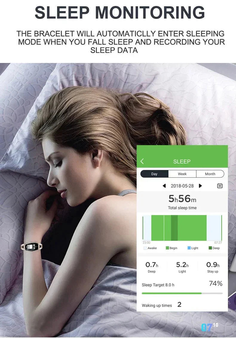 Bracelet d’activité étanche pour le suivi de l’activité quotidienne – Appareil connecté portable pour les entraînements, le suivi de la santé et l’utilisation quotidienne