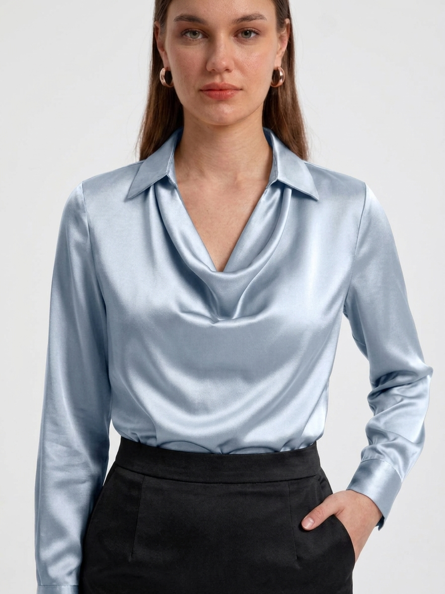 Blusa de tacto sedoso