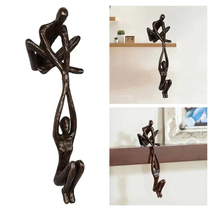 Skulptur ewiger Liebe und Stärke – Moderne Harzfigur für die Wohndekoration | Symbolisches Ornament und Geschenkstück