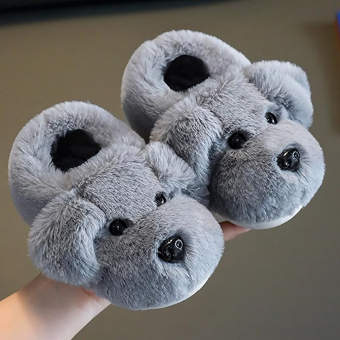 Chaussons pour enfants en forme de chiot pour la maison - Chaussures d’intérieur douces et confortables au design animal adorable