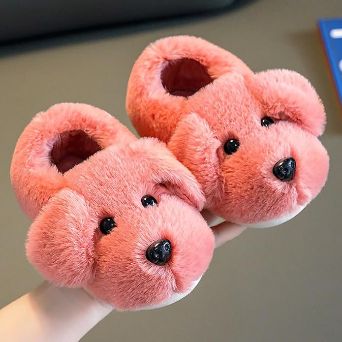 Chaussons pour enfants en forme de chiot pour la maison - Chaussures d’intérieur douces et confortables au design animal adorable