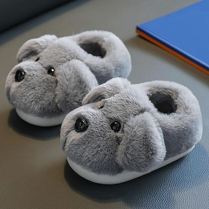 Chaussons pour enfants en forme de chiot pour la maison - Chaussures d’intérieur douces et confortables au design animal adorable