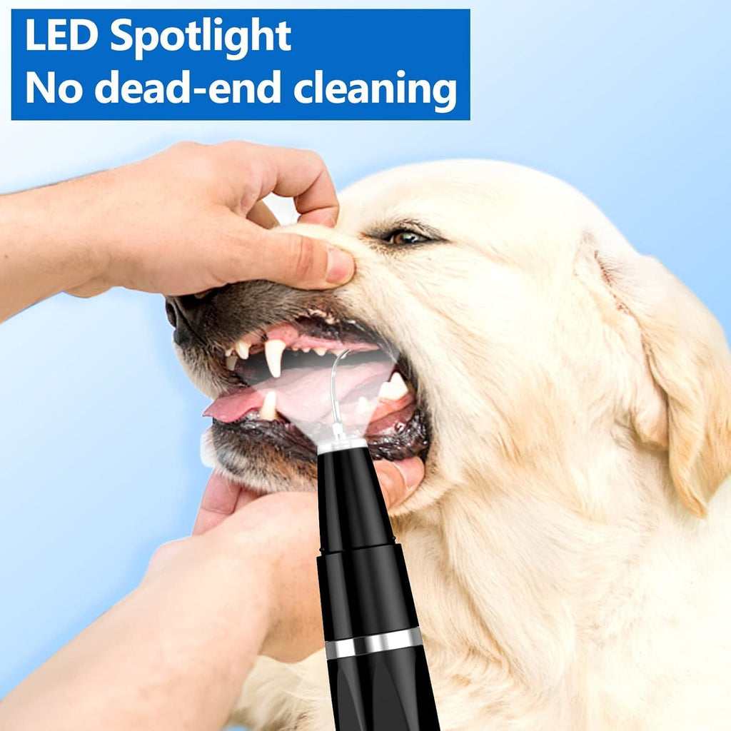 Ultrasonic Pet Tooth Cleaner for Home Use – Gentle Plaque Removal Tool for Dogs and Cats Oral Care