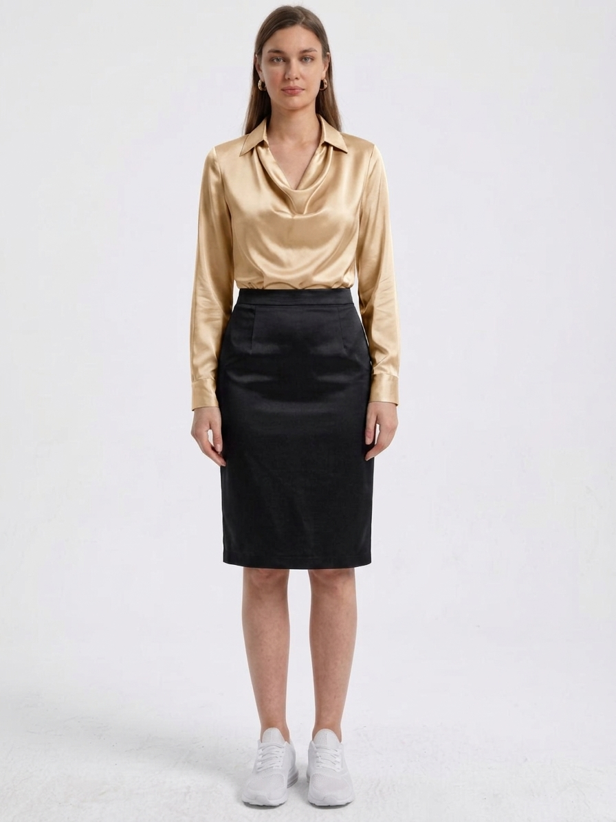 Blusa de tacto sedoso