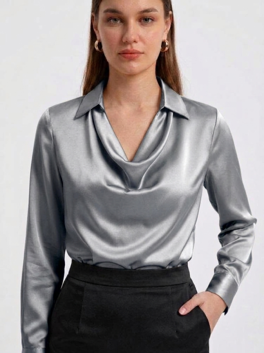 Blusa de tacto sedoso